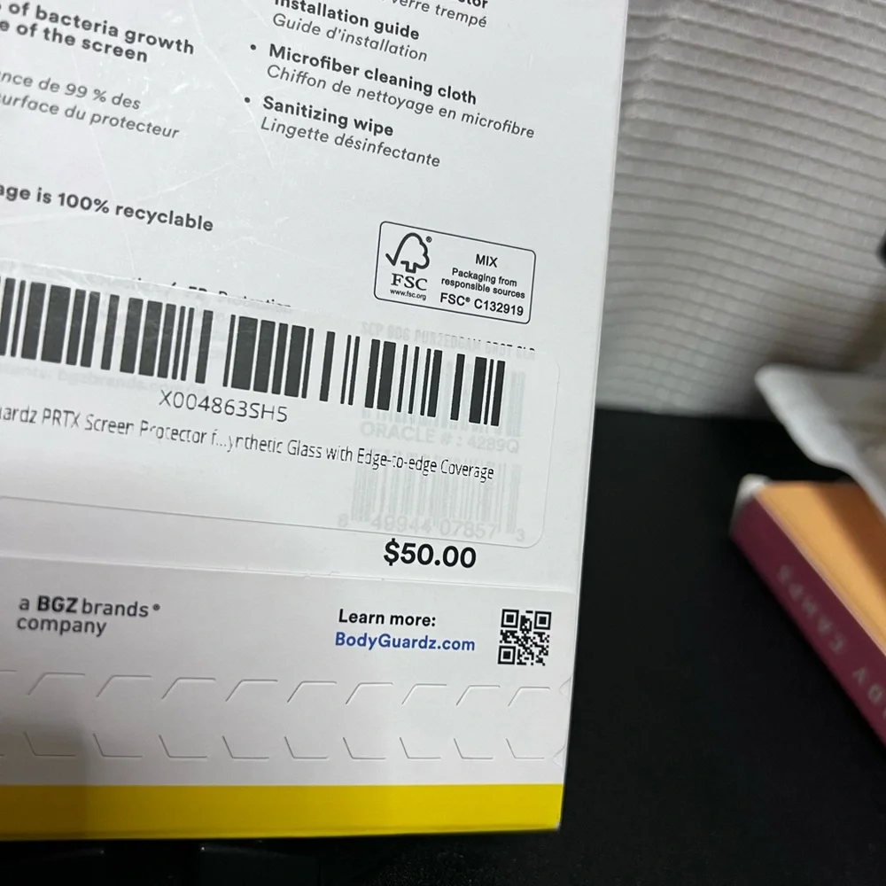 White Screen Protector for Smartphones with Minimalist Design